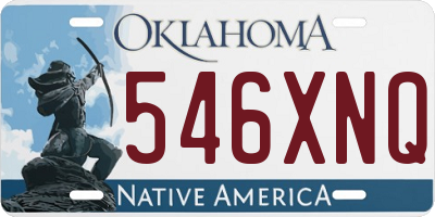 OK license plate 546XNQ