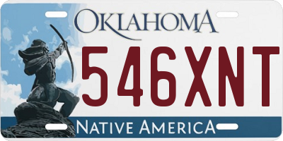 OK license plate 546XNT