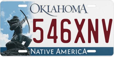 OK license plate 546XNV