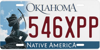 OK license plate 546XPP