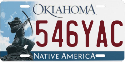 OK license plate 546YAC
