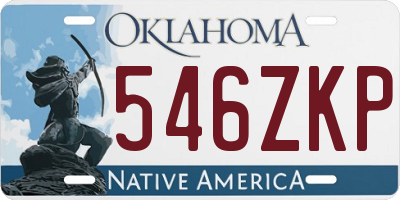 OK license plate 546ZKP
