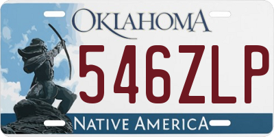 OK license plate 546ZLP