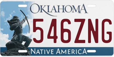 OK license plate 546ZNG