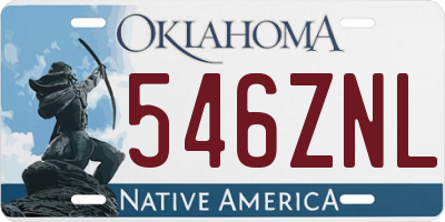 OK license plate 546ZNL