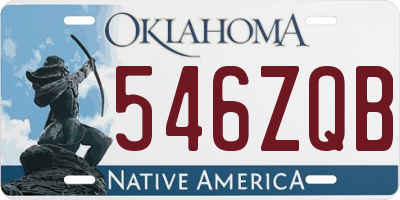 OK license plate 546ZQB