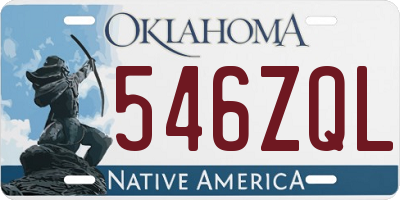 OK license plate 546ZQL