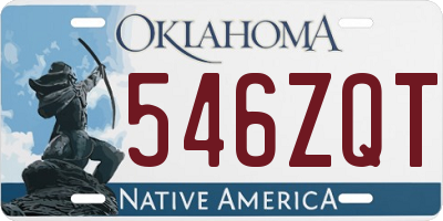 OK license plate 546ZQT