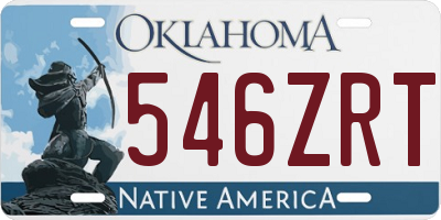 OK license plate 546ZRT