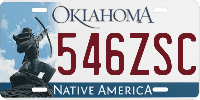 OK license plate 546ZSC