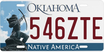 OK license plate 546ZTE