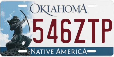 OK license plate 546ZTP