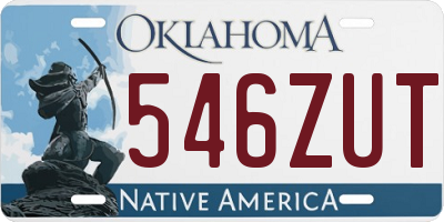 OK license plate 546ZUT