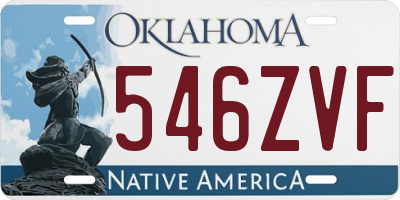 OK license plate 546ZVF