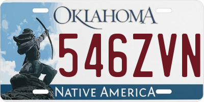 OK license plate 546ZVN