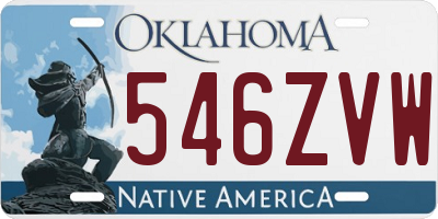 OK license plate 546ZVW