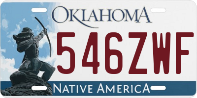 OK license plate 546ZWF