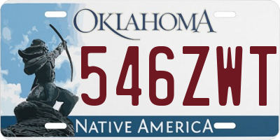 OK license plate 546ZWT