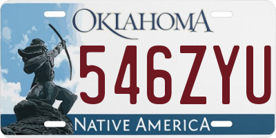 OK license plate 546ZYU