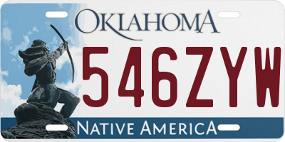 OK license plate 546ZYW