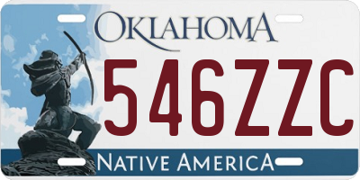 OK license plate 546ZZC