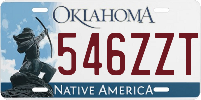 OK license plate 546ZZT