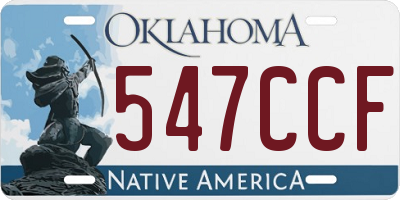 OK license plate 547CCF
