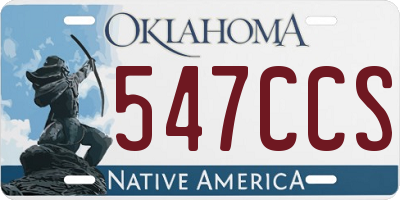 OK license plate 547CCS