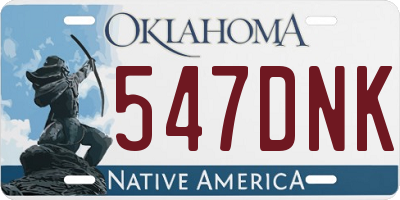 OK license plate 547DNK