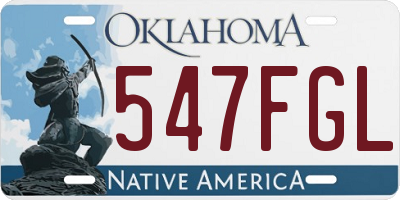 OK license plate 547FGL