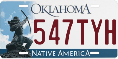 OK license plate 547TYH