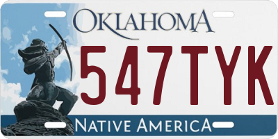 OK license plate 547TYK