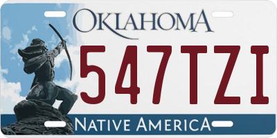 OK license plate 547TZI