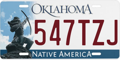 OK license plate 547TZJ