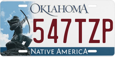 OK license plate 547TZP