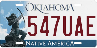 OK license plate 547UAE