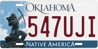 OK license plate 547UJI