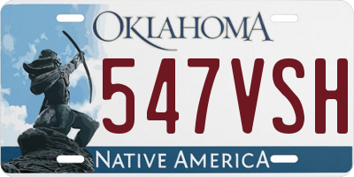 OK license plate 547VSH