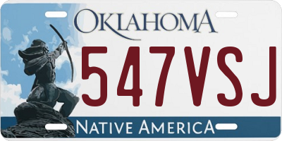 OK license plate 547VSJ