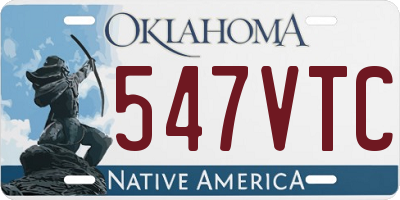 OK license plate 547VTC
