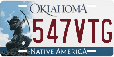 OK license plate 547VTG