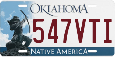 OK license plate 547VTI