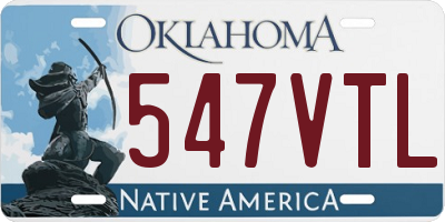 OK license plate 547VTL