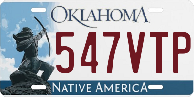 OK license plate 547VTP