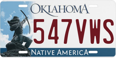 OK license plate 547VWS