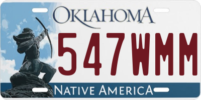 OK license plate 547WMM