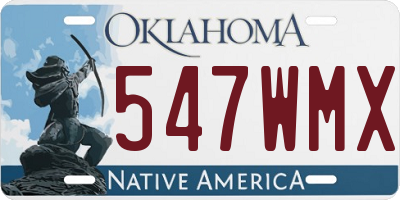 OK license plate 547WMX