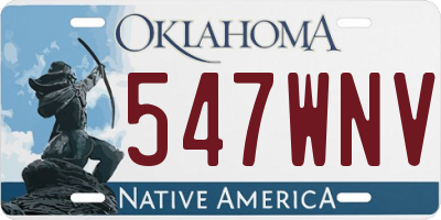 OK license plate 547WNV