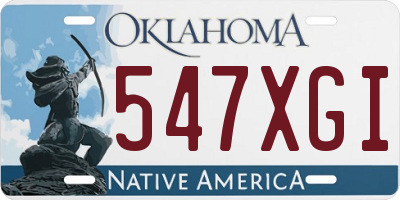 OK license plate 547XGI