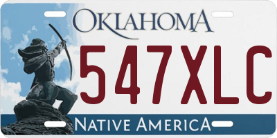 OK license plate 547XLC